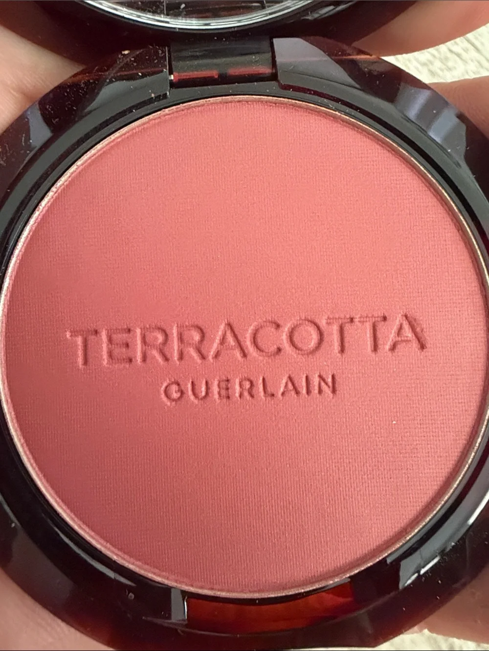GUERLAIN Blush Compact with Pink Ribbon Motif new no box